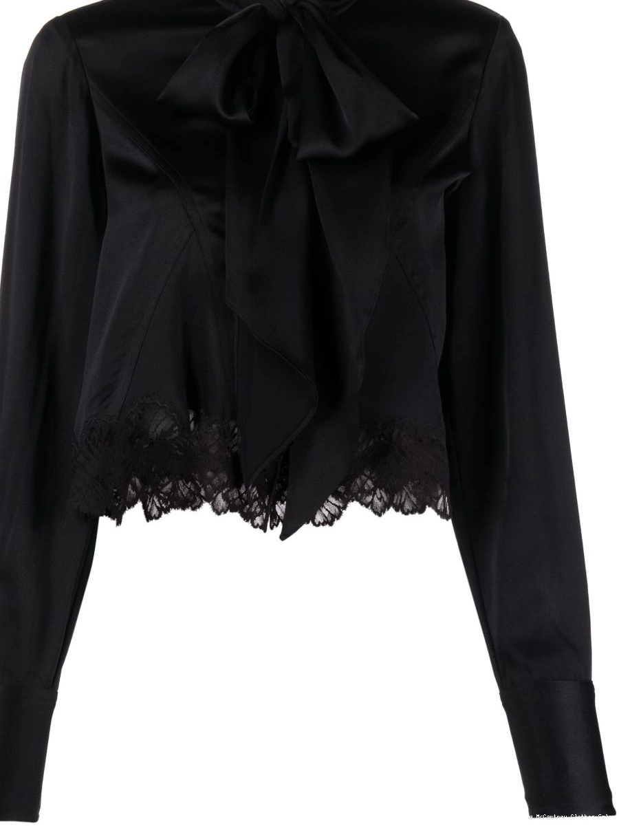 Cheap McCartney pussy-bow Stella blouse Women long-sleeve 0422